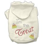 I'm the Treat Rhinestone Hoodies Cream L