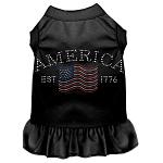 Classic America Rhinestone Dress Black 4X