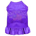 Classic America Rhinestone Dress Purple 4X