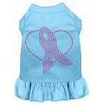 Pink Ribbon Rhinestone Dress Baby Blue 4X