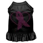 Pink Ribbon Rhinestone Dress Black 4X