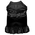 Rhinestone Angel Dress Black 4X