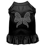 Rhinestone Bow Dress Black 4X