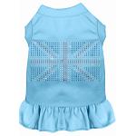 Rhinestone British Flag Dress Baby Blue 4X