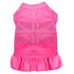 Rhinestone British Flag Dress Bright Pink 4X