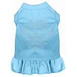 Rhinestone Clear Paw Dress Baby Blue 4X