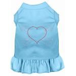 Rhinestone Heart and crossbones Dress Baby Blue 4X