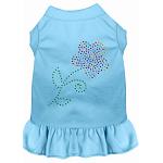 Rhinestone Multi Flower Dress Baby Blue 4X