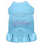 Step Aside Barbie Rhinestone Dress Baby Blue 4X