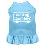 I ride the short bus Screen Print Dress Baby Blue 4X (22)