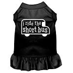 I ride the short bus Screen Print Dress Black 4X (22)