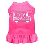 I ride the short bus Screen Print Dress Bright Pink 4X (22)