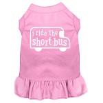 I ride the short bus Screen Print Dress Light Pink 4X (22)