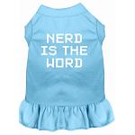 Nerd is the Word Screen Print Dress Baby Blue 4X (22)