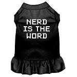 Nerd is the Word Screen Print Dress Black 4X (22)