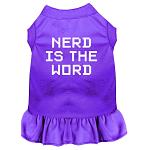 Nerd is the Word Screen Print Dress Purple 4X (22)