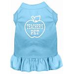 Teachers Pet Screen Print Dress Baby Blue 4X (22)