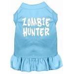 Zombie Hunter Screen Print Dress Baby Blue 4X (22)