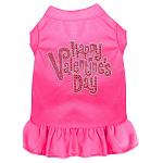 Happy Valentines Day Rhinestone Dress Bright Pink 4X