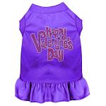 Happy Valentines Day Rhinestone Dress Purple 4X