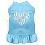 Chevron Heart Screen Print Dress Baby Blue 4X (22)