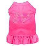 Peace Love Hope Breast Cancer Rhinestone Pet Dress Bright Pink 4X