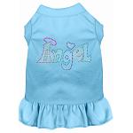 Technicolor Angel Rhinestone Pet Dress Baby Blue 4X