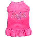 Technicolor Angel Rhinestone Pet Dress Bright Pink 4X