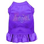 Technicolor Angel Rhinestone Pet Dress Purple 4X