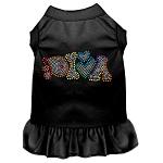 Technicolor Diva Rhinestone Pet Dress Black 4X