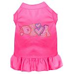 Technicolor Diva Rhinestone Pet Dress Bright Pink 4X