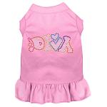 Technicolor Diva Rhinestone Pet Dress Light Pink 4X