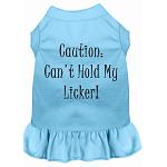 Can't Hold My Licker Screen Print Dress Baby Blue 4X (22)