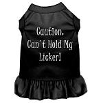 Can't Hold My Licker Screen Print Dress Black 4X (22)