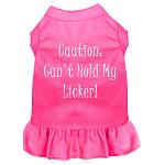 Can't Hold My Licker Screen Print Dress Bright Pink 4X (22)