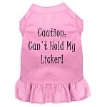 Can't Hold My Licker Screen Print Dress Light Pink 4X (22)