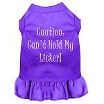 Can't Hold My Licker Screen Print Dress Purple 4X (22)