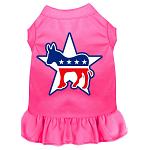 Democrat Screen Print Dress Bright Pink 4X (22)