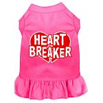 Heart Breaker Screen Print Dress Bright Pink 4X (22)