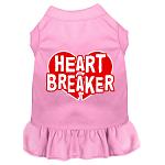 Heart Breaker Screen Print Dress Light Pink 4X (22)