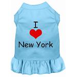 I Heart New York Screen Print Dress Baby Blue 4X (22)