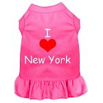 I Heart New York Screen Print Dress Bright Pink 4X (22)