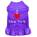 I Heart New York Screen Print Dress Purple 4X (22)