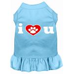 I Heart You Screen Print Dress Baby Blue 4X (22)