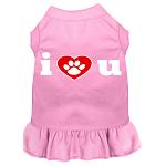 I Heart You Screen Print Dress Light Pink 4X (22)