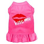 Kiss Me Screen Print Dress Bright Pink 4X (22)