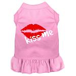 Kiss Me Screen Print Dress Light Pink 4X (22)