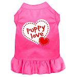 Puppy Love Screen Print Dress Bright Pink 4X (22)