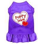 Puppy Love Screen Print Dress Purple 4X (22)