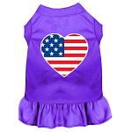 American Flag Heart Screen Print Dress Purple 4X (22)